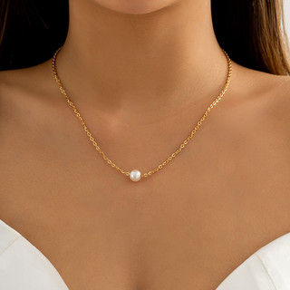 Colar Clavicular Elegante com Pingente de Pérola para Mulheres Tendência Feminina Presentes em Oferta na Shopee