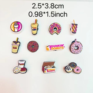 11pcs Milk Tea Cartoon Cartoon Destacável Decorações de sapatos de bricolage
