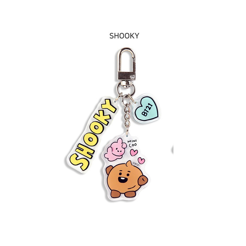 Lovely Cartoon Acrylic Keychain Schoolbag Pendant Gift for Boys and Girls Spring Festival New Year Decoration