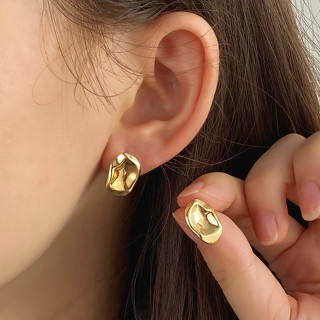 Novo Estilo de Moda Brincos de Martelo Feitos à Mão Brincos de Moda Convexo Convexo Irregular Brincos de Moda Tudo em Combinação Jóias
