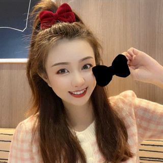 Grampo de Cabelo Tridimensional Vermelho de Veludo Super Fada Menina Grampo de Cabelo Doce
