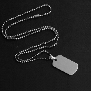Novo Colar Europeu Americano de Dupla Face Polido de Aço Inoxidável Tag Pendant Pendant Jewelry