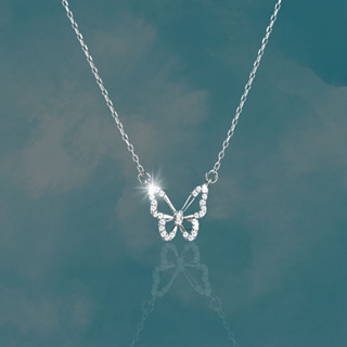 1pc Colar Simples de Borboleta de Diamante de Alta Qualidade Tassel Long Sweet All-Match Pendant