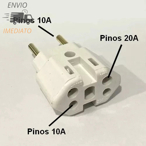Adaptador Tomada Benjamim 10a 20a 250v 110v/220v em Oferta na Shopee
