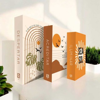 Caixa Livro Falso Decorativo - Kit 3 Porta Objetos- Boho em Oferta na Shopee