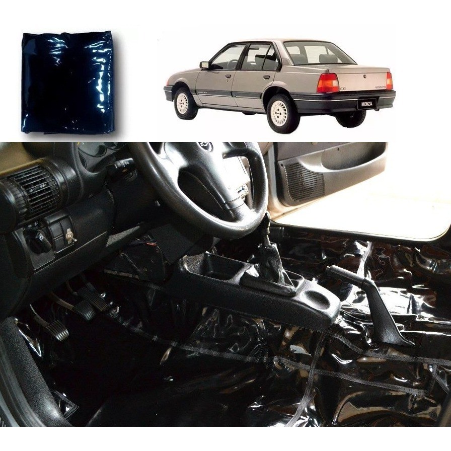 Tapete Carpete Vinil Verniz Preto Chevrolet Monza Tubarão