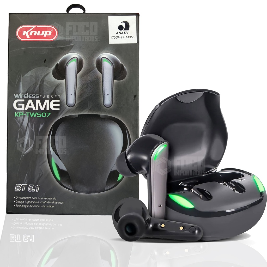 Fone de ouvido wireless earset game Knup