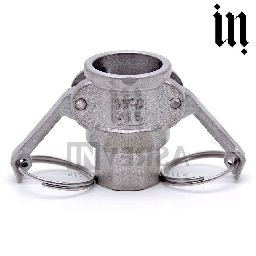Engate Rápido Camlock Inox 316 - Tipo D - Rosca Fêmea 1/2"