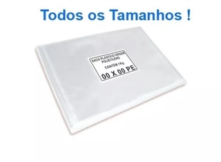 Saco Plástico Transparente Virgem 80 X 100 - 0,06 Micras