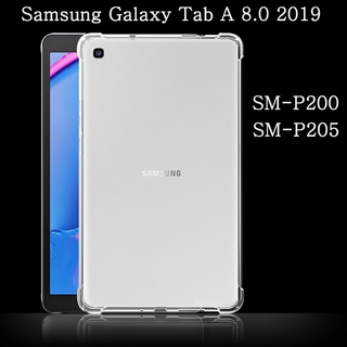 Capa Flexível De Silicone Transparente Anti-Impacto Para Samsung Galaxy Tab A 8.0 with s pen Sm-P200 Sm-P205