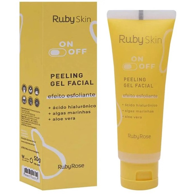 Peeling Gel Facial On + Off Ruby Skin - Ruby Rose | Shopee Brasil