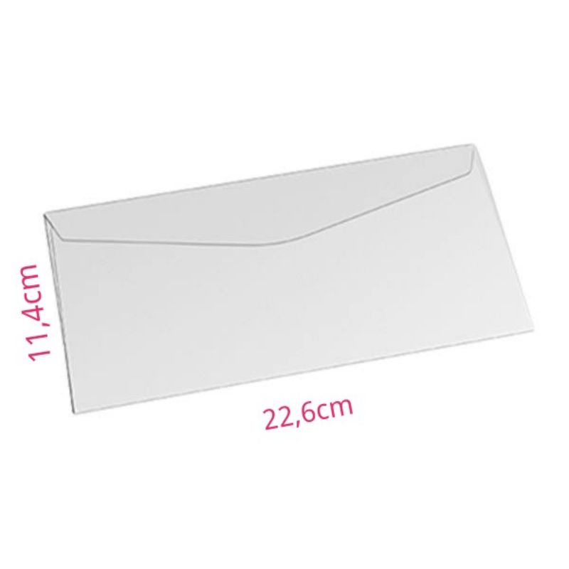 Envelope de Carta Oficio Branco S/ CEP 11,4x22,6cm COF020 pacote c/50 ou 100 envelopes em Oferta na Shopee