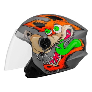 Capacete Moto Aberto Protork Feminino Coyote Cinza Fosco 58