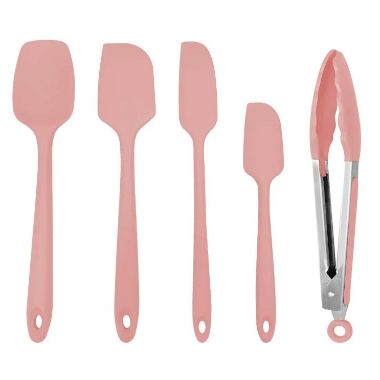 Jogo De Espátulas E Pegador Em Silicone Unyhome em Oferta na Shopee