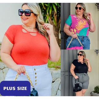 Blusas Plus Size Tecido Fino Modelagem Elegante Verão