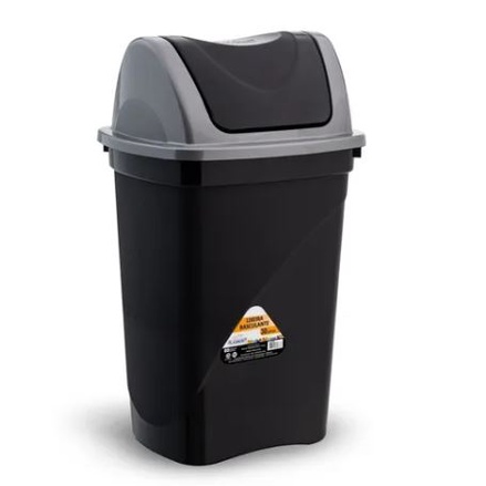 Lixeira Plástica Com Tampa Basculante 15l Reforçada Multiuso em Oferta na Shopee