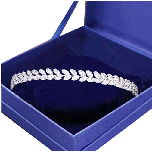 Porta Coque Tiara Prateado Zircônia Penteado Noiva Festa 15 Anos Casamento Fixo & Maleável