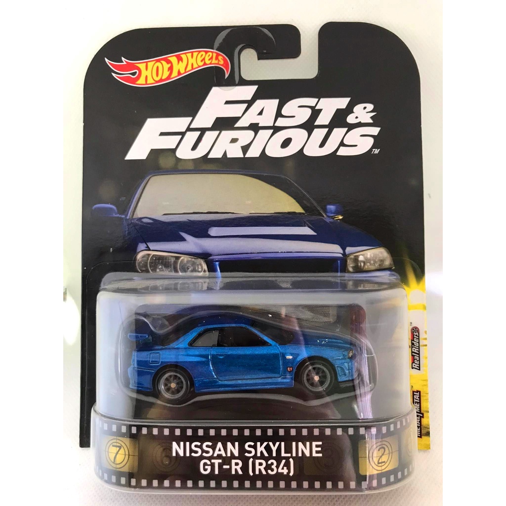 Hot Wheels - Nissan Skyline Gt-r (r34) - Fast & Furious - Velozes E Furiosos - Retro