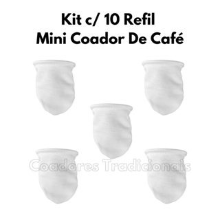 Kit Refil Mini Coador De Café Individual 10 Unidades em Oferta na Shopee