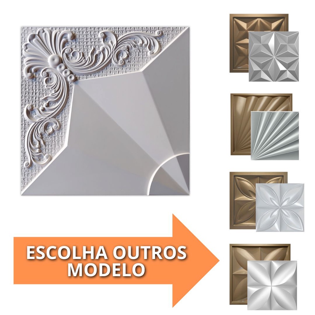 Forma Para Gesso 3d Revestimento 3d 50x50
