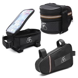 Kit Suporte para Celular Bike+bag De Quadro Triangular+bag Selim em Oferta na Shopee