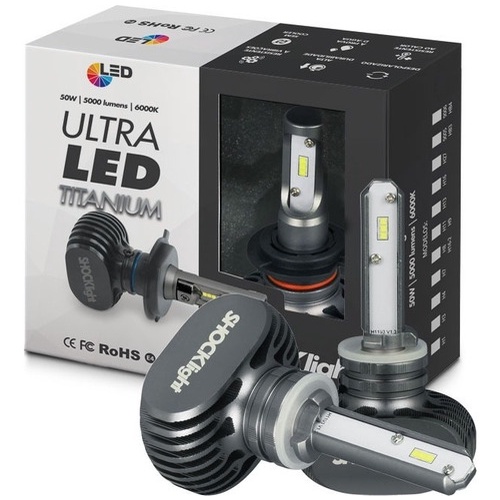 Lampada Led Ultraled Titanium H27 6000k 12v 50w 5000lm Shocklight - Spare Parts and Accessories for Vehicles