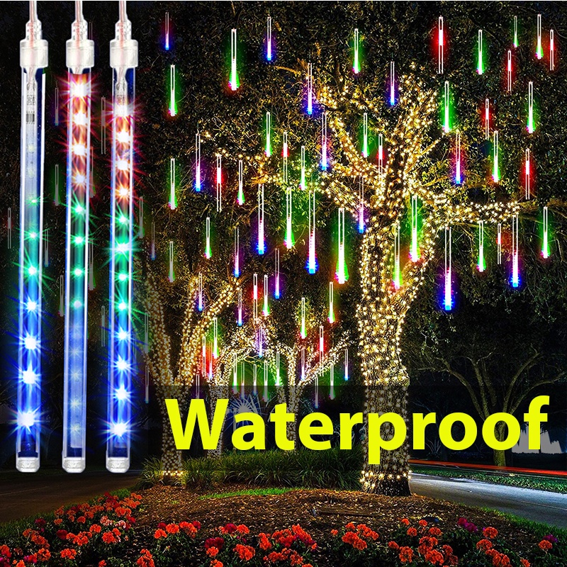 LED Meteoro Luzes Tubo De Chuva Lâmpada Para Jardim Ao Ar Livre Casa  Cortinas Decoração Da Festa De Natal | Shopee Brasil