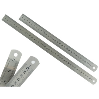 Kit Com 2 Réguas Metal Leve De Aço Inoxidável Tamanho 30 e 40 cm Marcação Baixo Relevo Escolar Escritório Engenheiro em Oferta na Shopee