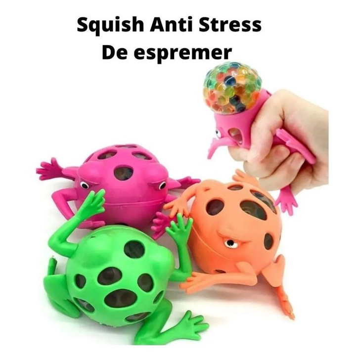 Sapo e Caranguejo Colorido Borracha Squeeze Gel Apertar Figdet Toy Squishy Orbeez Espremer Anti Estresse Relaxante