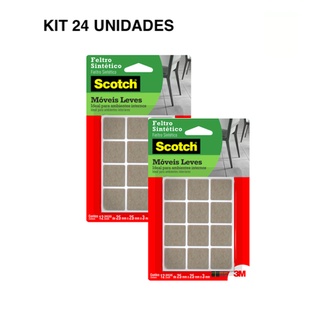 Kit 24 uni Protetor Feltro Adesivo Pé De Cadeira Sofá Mesa 3M em Oferta na Shopee