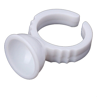 Anel batoque pequeno branco para extensão cílios 50 unidades em Oferta na Shopee