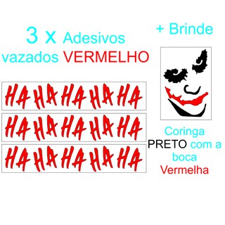 Kit com 15 Adesivos Vinílico Moto Carro Coringa Haha Ha Ha Qualidade Goldmax À Prova D