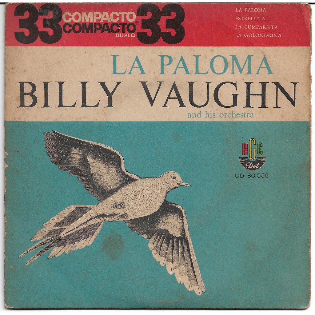Disco De Vinil Billy Vaughn - Compacto 7'' La Paloma - Usado Ótimo Ler Descrição