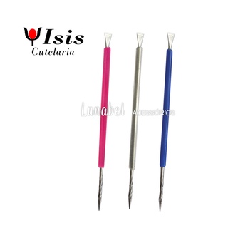 Isis Cutelaria Kit 3 Espátula Bastão (Rosa + Translúcido + Azul)