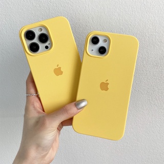(Amarelo)Para iphone 15/14/13/12/11/XSmax/XR/X/8Plus/7/SE/6sp /Mini/Plus/Pro/Pro Max (Alta Qualidade) Capa De silicone Líquido De Cobertura Completa
