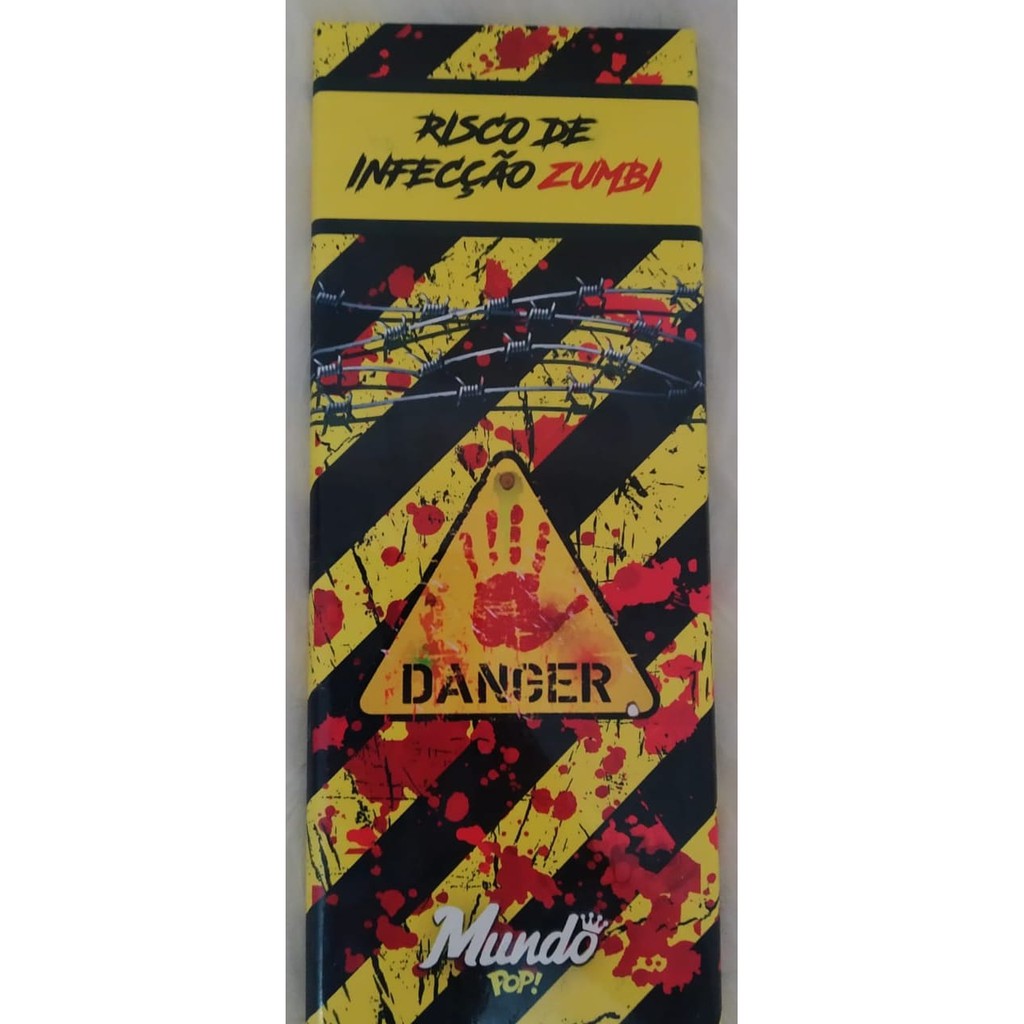 Placa Decorativa De Metal Danger 26x10 Cm