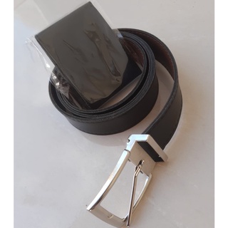 KIT carteira masculina de couro mais cinto de couro de alta qualidade