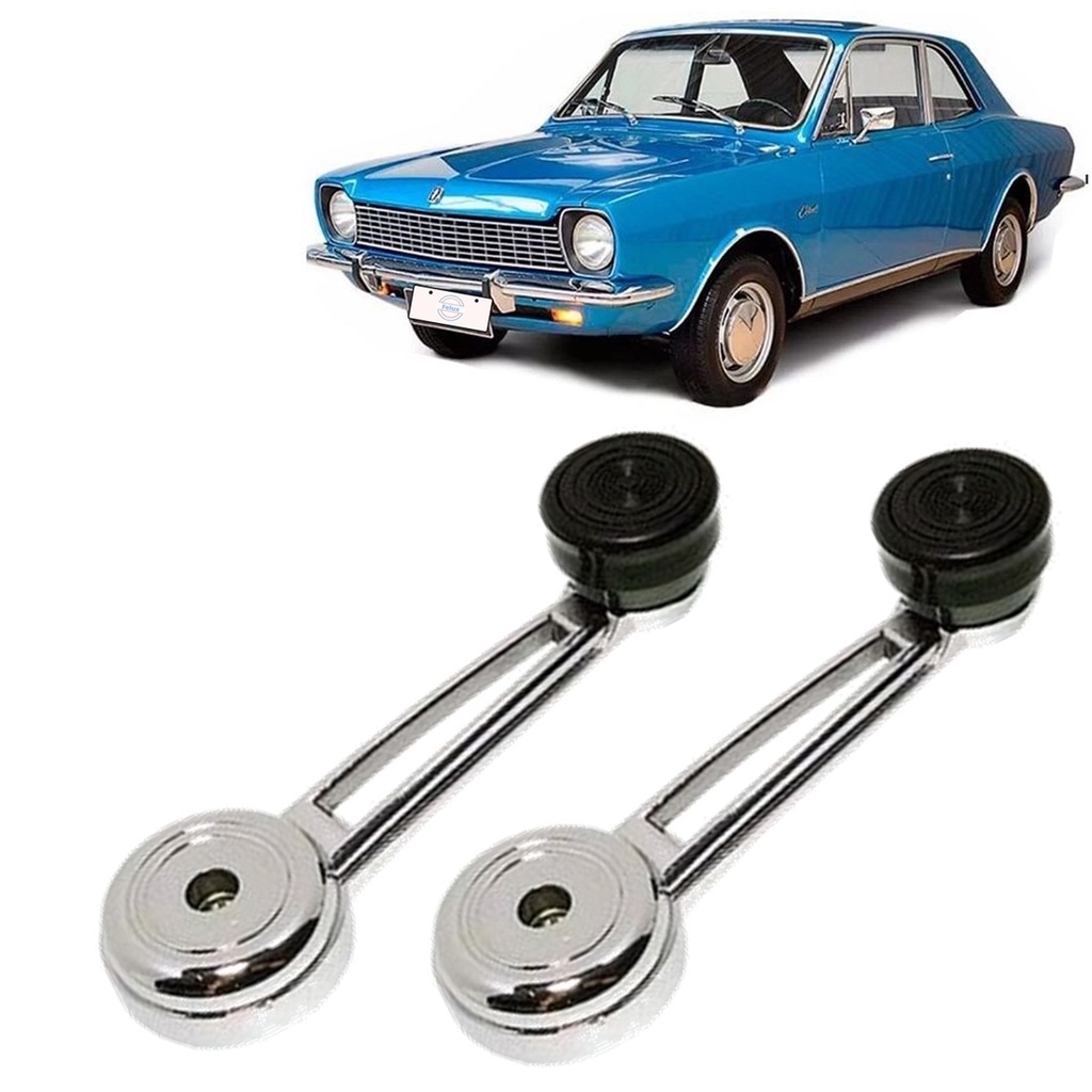 Par Manivelas do vidro Corcel I 67-81 Cromada (Metal) em Oferta na Shopee