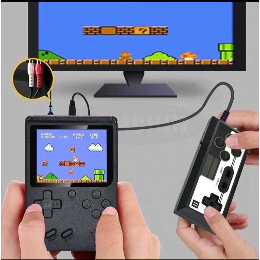 Video Game Portátil SUP Com Controle 2 Jogadores 400 Jogos Mario Pac man Donken  Mini Box Plus