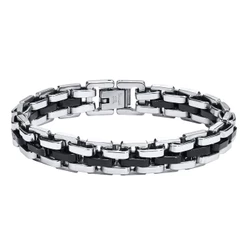 Vnox Marca Fashion Men-Pulseira De Aço Inoxidável Correia Masculina