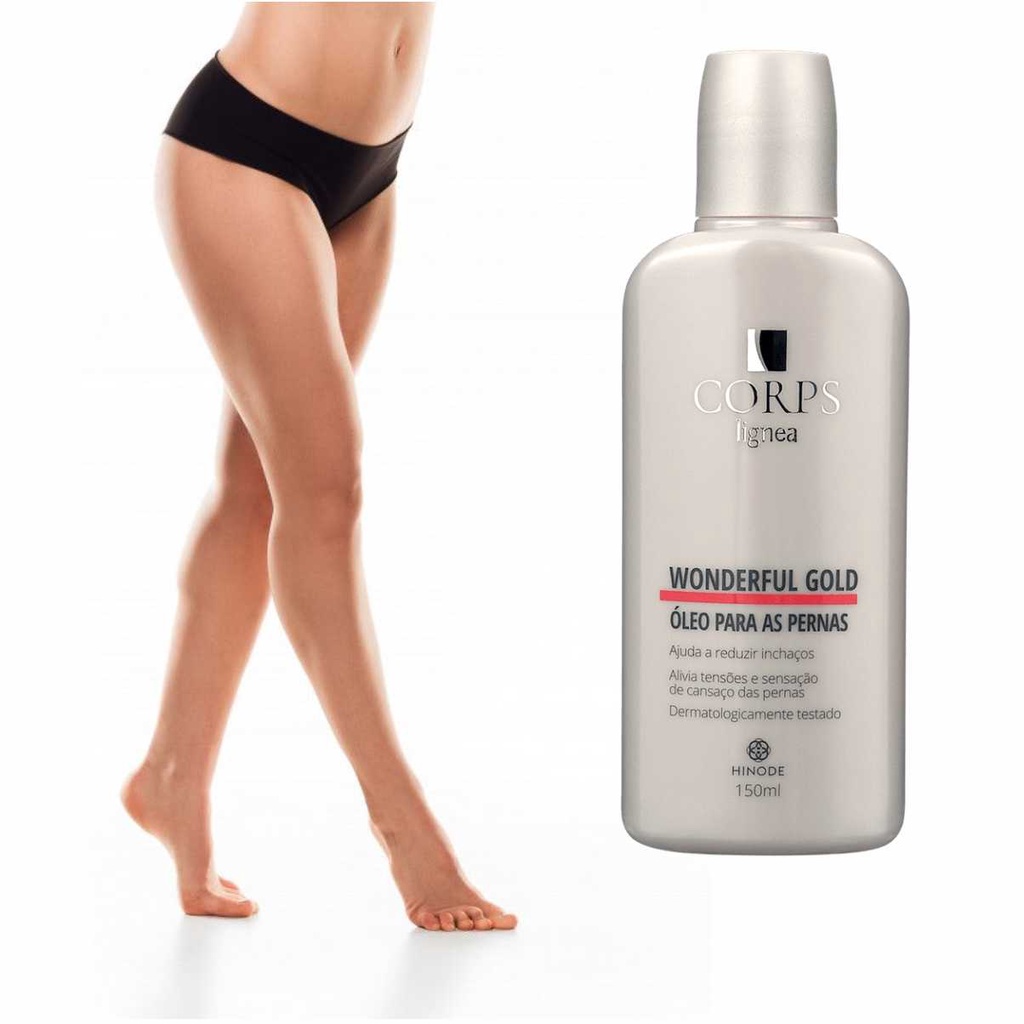 Óleo Hinode Wonderful Gold Para As Pernas Corps Lignea Alivia Cansaço 150ml