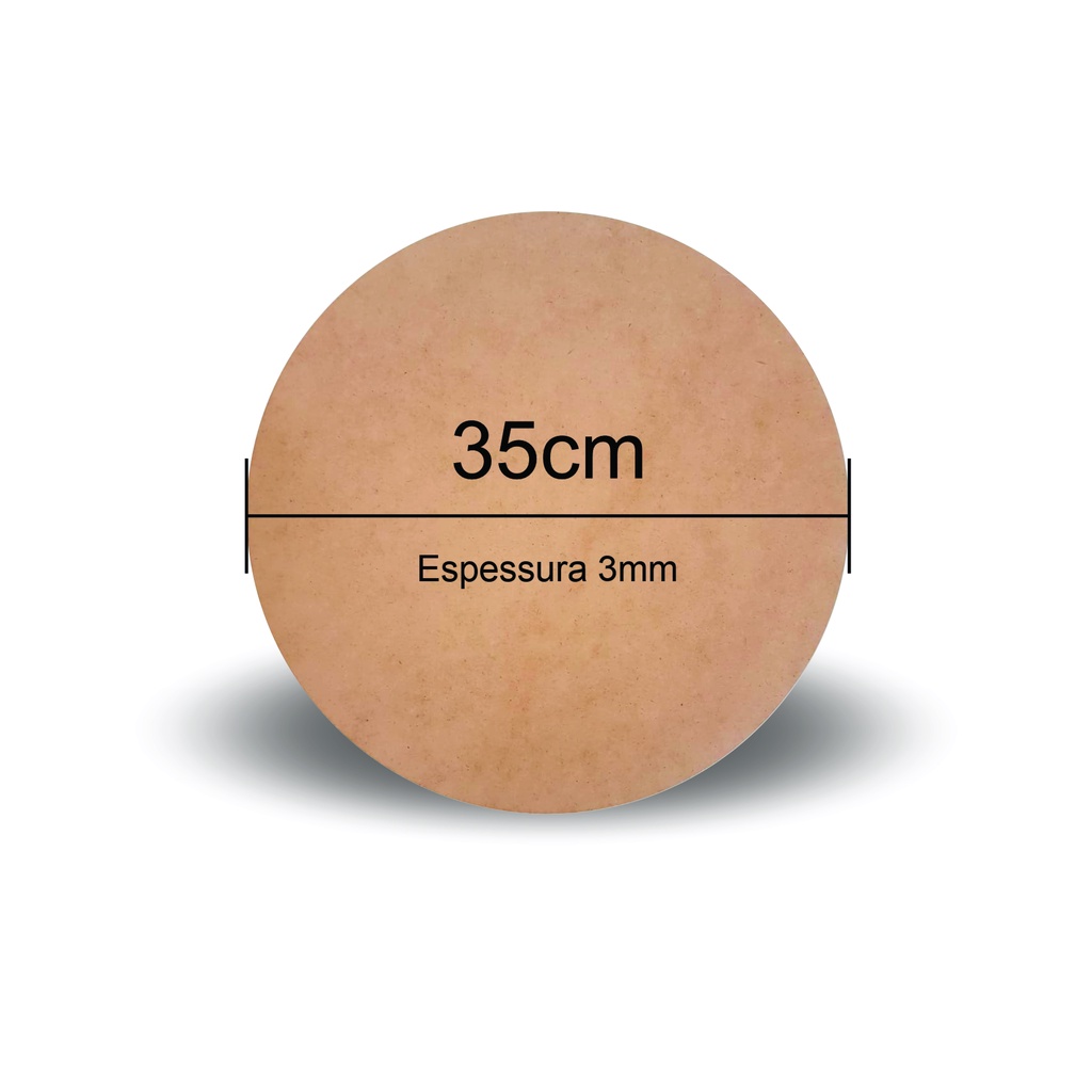 Kit 10 Sousplat - Supla - Suplat - Soupla Para Mesa Jogo Americano MDF crú 3mm 35cm Diâmetro