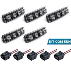 5 Lanternas Led Com Chicote Quebra Sol Scania Série 5 Kit 5