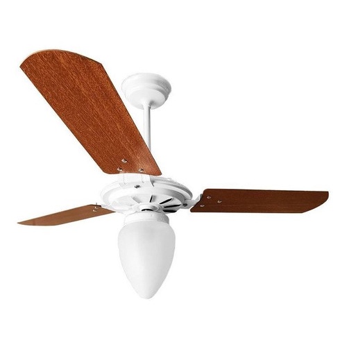 Ventilador De Teto Bco/mg Com Globo Fechado Pás De Mdf 220 V