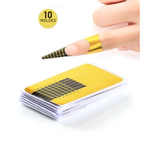 50 Moldes Adesivos De Papel Para Unha Gel Fibra Decoração - Envio Imediato em Oferta na Shopee