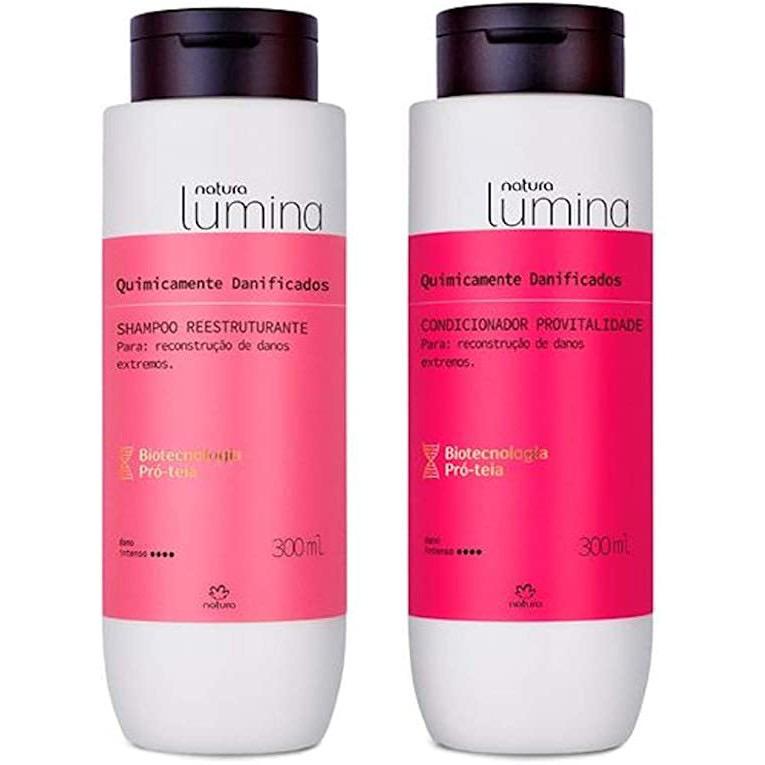 Natura Lumina Kit Shampoo e Condicionador Cabelos Quimicamente Danificados Natura