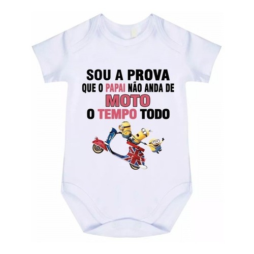 Body Bebe Infantil Personalizado Mes Frases Papai Moto Shopee Brasil