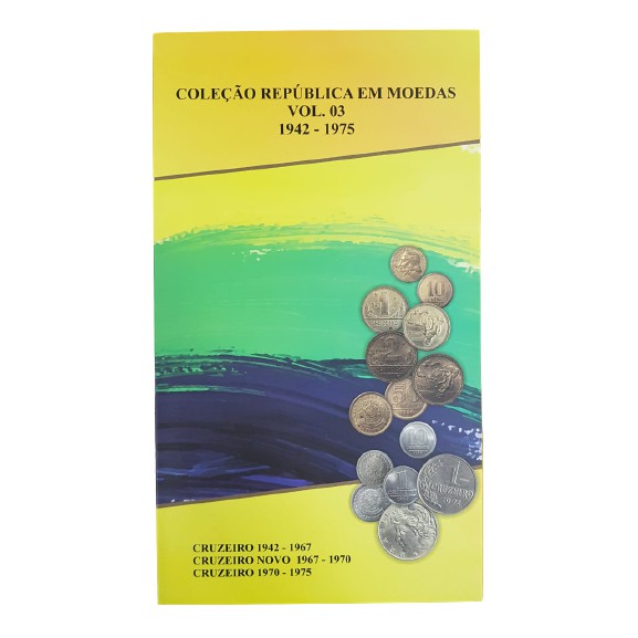 Álbum Encaixe Moeda Reforma Monetaria e Cruzeiro 1942-1975