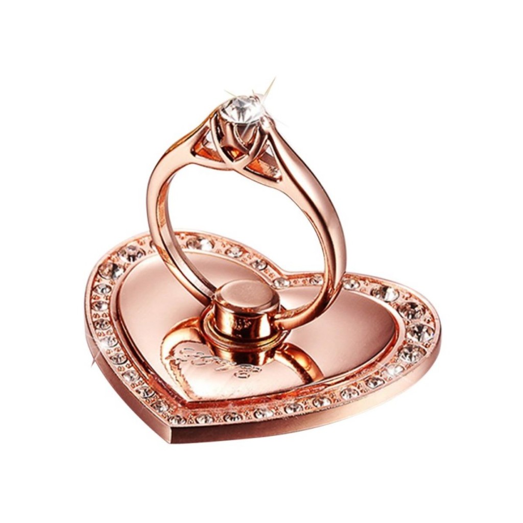 Suporte Anelar Para Celular Iring Antí - Queda Strass Coração Anel em Oferta na Shopee