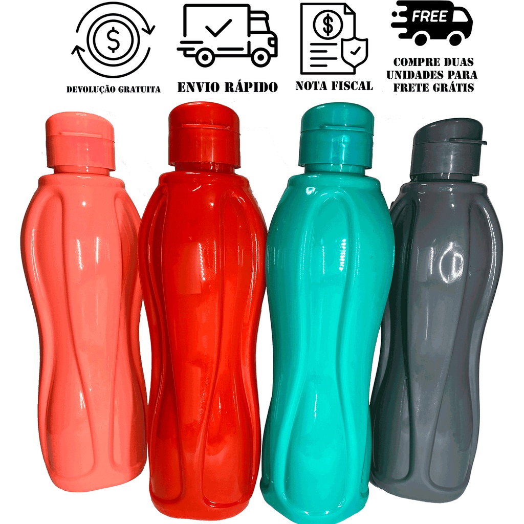 Garrafa Squeeze de Água 830ML Plástica Com Alça Academia